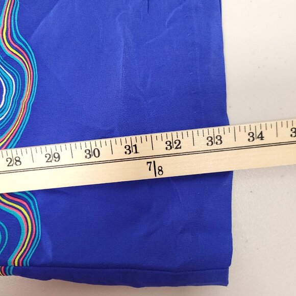 Trina Turk Caspian Agate Swirl Silk Dolman Short Sleeve  Mini Dress Size 0 - Picture 6 of 8